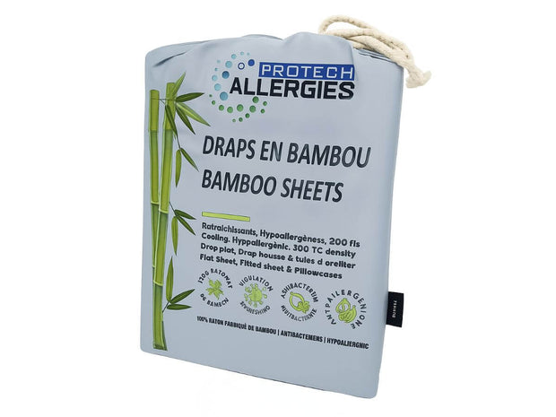 Draps 100% Bambou Biologique - Bleu